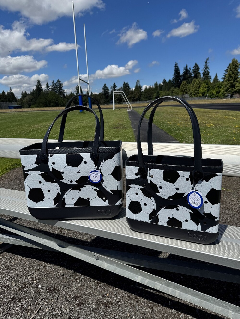 15" Bogg Bag...Soccer Print Lets kick it world Cup 15" Medium black & White‎ New - Picture 4 of 4